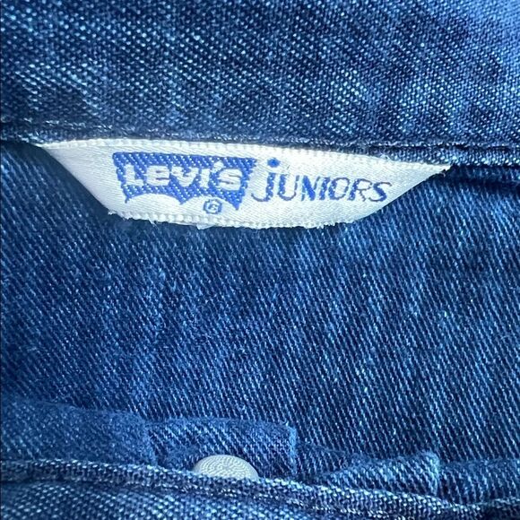 Vintage Levis Junior Size 9 Pin-Striped Blue Denim Jeans Pleated High Rise 24 - Picture 5 of 13